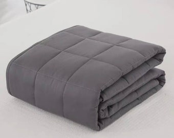 Best Price! Weighted Blanket, Twin Size, 15lb, Cover Included, for Adult Stress Relief & Insomnia