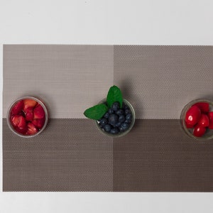 Color Block Placemat, Brown, Set of 4/6/8