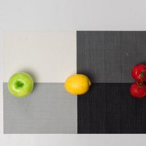 Color Block Placemat, Black, Set of 4/6/8
