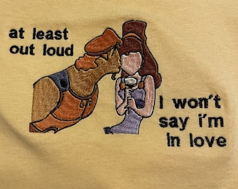 Hercules and Megara | Embroidered T-Shirt (or sweatshirt)