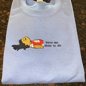 Disney Lilo and Stitch Embroidered Sweatshirt or Hoodie | Leave Me Alone