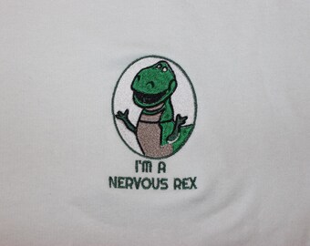 Disney Toy Story - Rex Besticktes Shirt, Sweatshirt oder Hoodie | Ich bin ein nervöser Rex