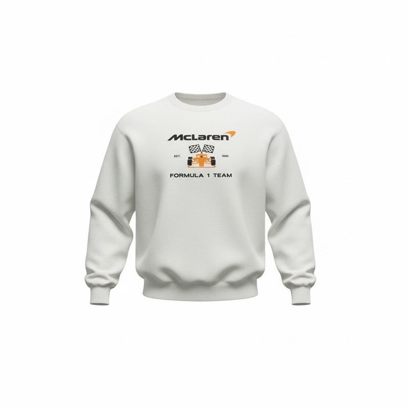 Geborduurd McLaren F1 shirt | Racing-hoody | Baby-T-shirt | Spaghettibandje | Racertanktop | Fan sweater Motorsport Team Apparel Gift afbeelding 5