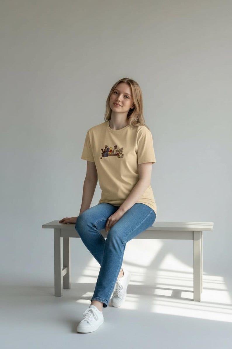 Winnie the Pooh Friends Embroidered Shirt, Hundred Acre Wood Character Apparel image 12