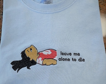 Disney Lilo and Stitch Embroidered Shirt | Leave Me Alone