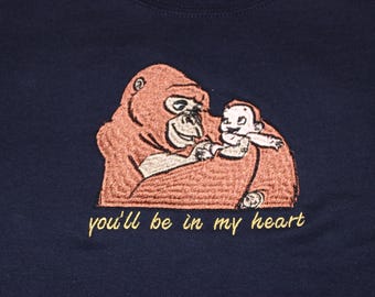 Disney Tarzan and Kala Embroidered Shirt, Sweatshirt or Hoodie In My Heart