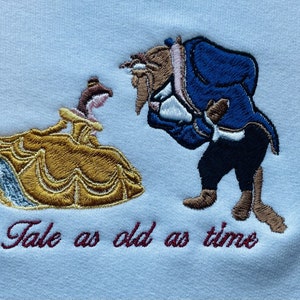 Disney Beauty and the Beast (Large Design) Embroidered Shirt