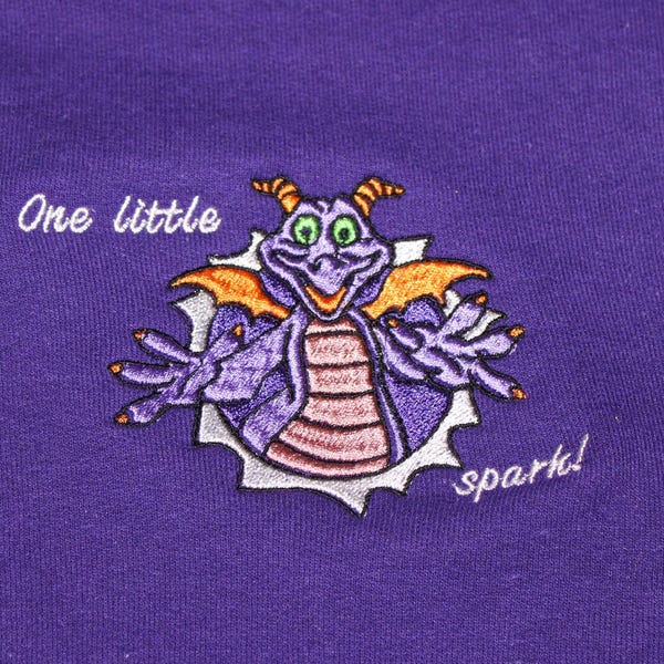 Disney Figment (pocket design) Embroidered Shirt, Sweatshirt or Hoodie
