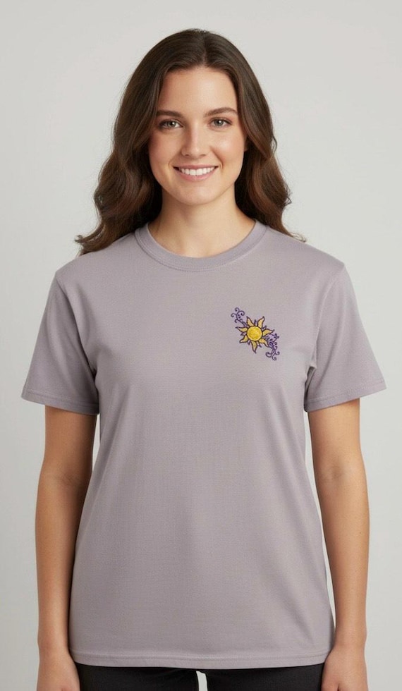 Disney Tangled Embroidered Shirt, Baby Tee, Spaghetti Strap, Racer