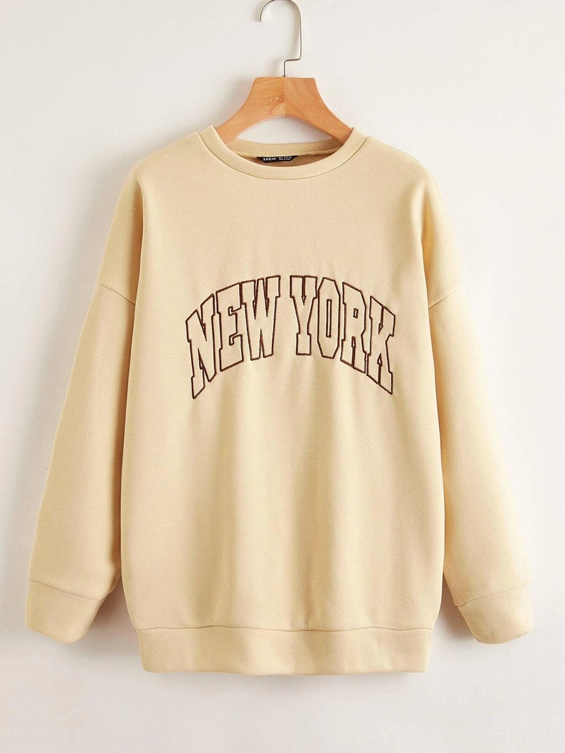 Brown Vintage Nike Sweatshirt New York City beige Khaki | Etsy
