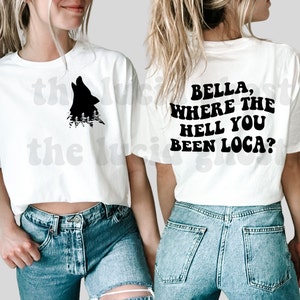 Bella, où diable as-tu été Loca ? Crépuscule SVG PNG Jacob Black Edward Cullen police ondulée
