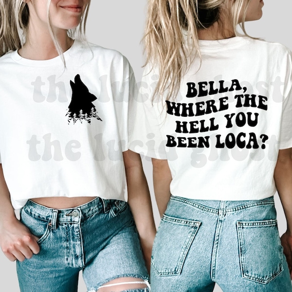 Bella Where The Hell You Been Loca? Twilight SVG PNG Jacob Black Edward Cullen Wavy Font