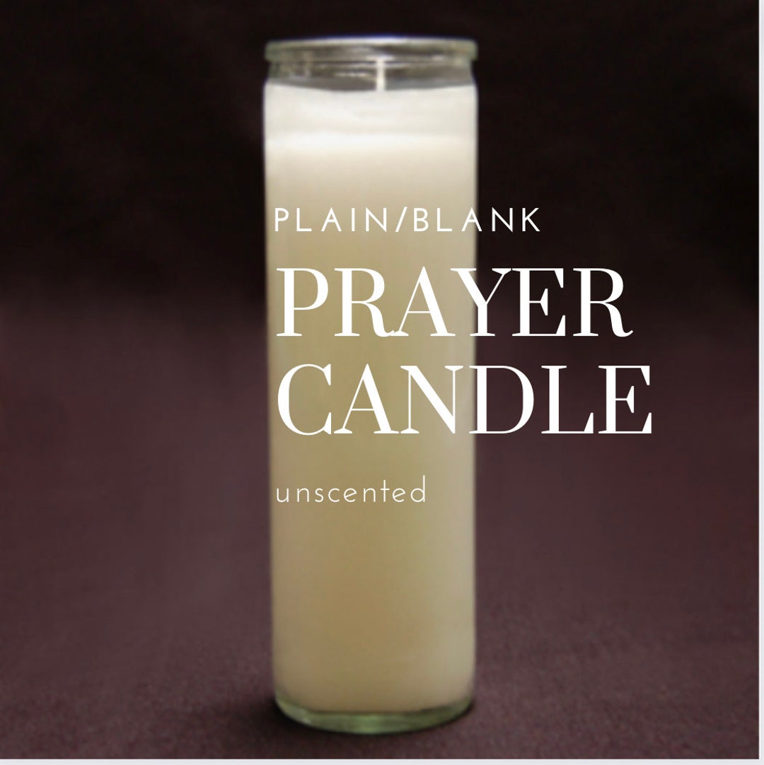 Blank Prayer Candle/plain/ Blank Candle/unscented/paraffin - Etsy