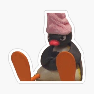 Grumpy Pingu Sticker Glossy Or Matte Etsy Denmark