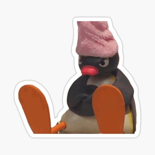 Grumpy Pingu Sticker Glossy Or Matte Etsy Ireland