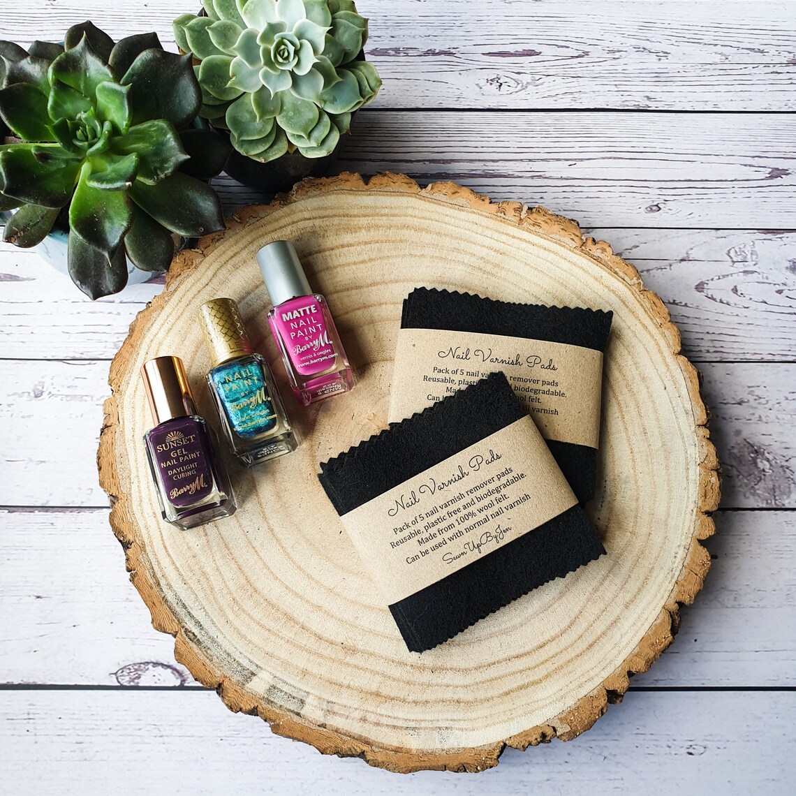 Reusable Nail Varnish Remover Pads, Wool Felt, Nail Polish Pads