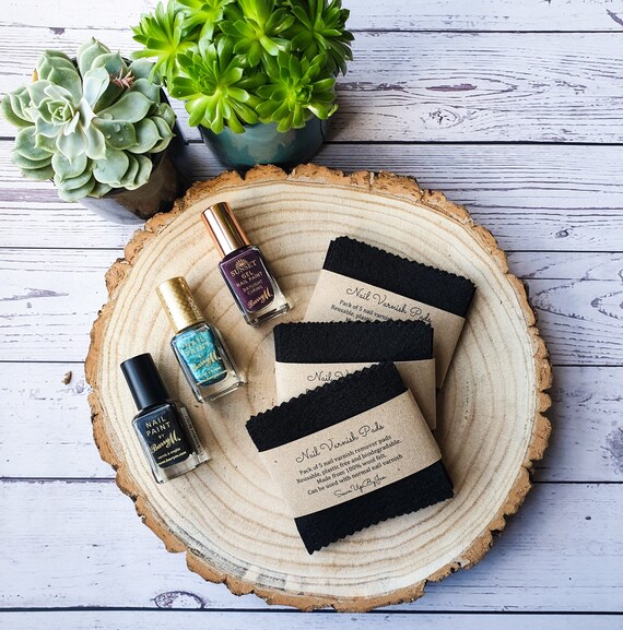 Reusable Nail Varnish Remover Pads Wool Felt Nail Polish Etsy