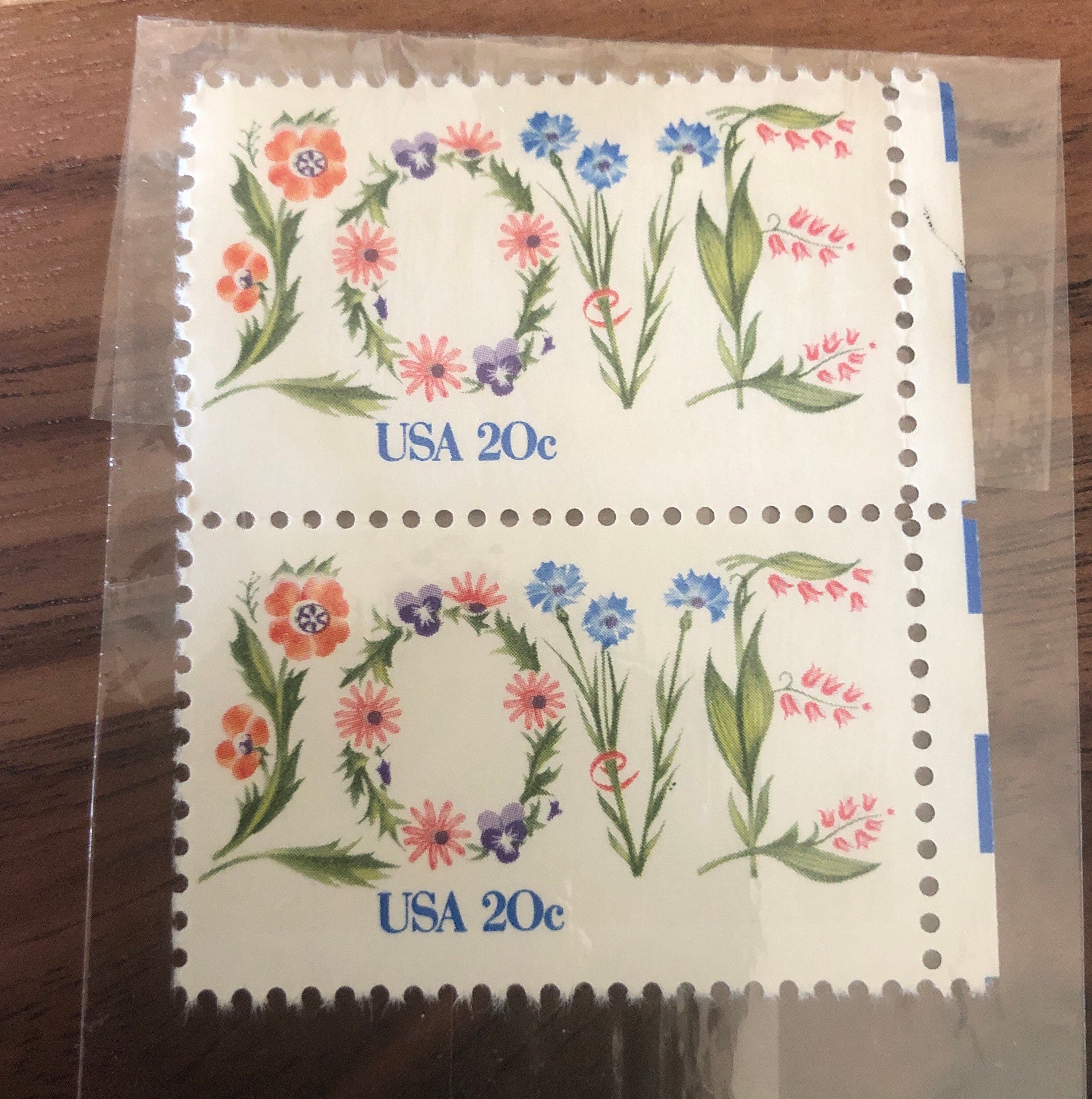 1982 Love USA 20 cents 2 Stamps Etsy