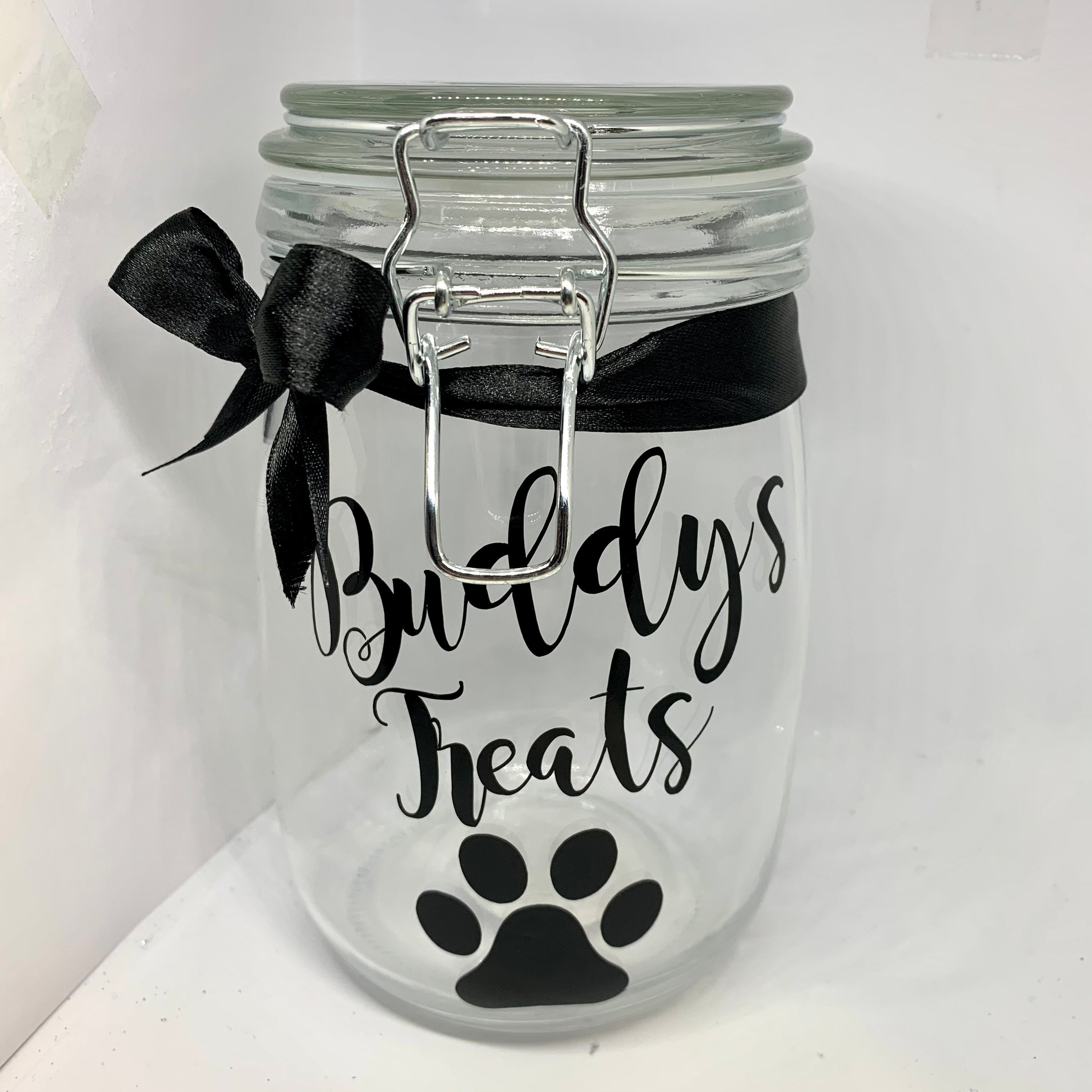 Personalised dog treat jar Pet treat jars Pet treat storage Etsy