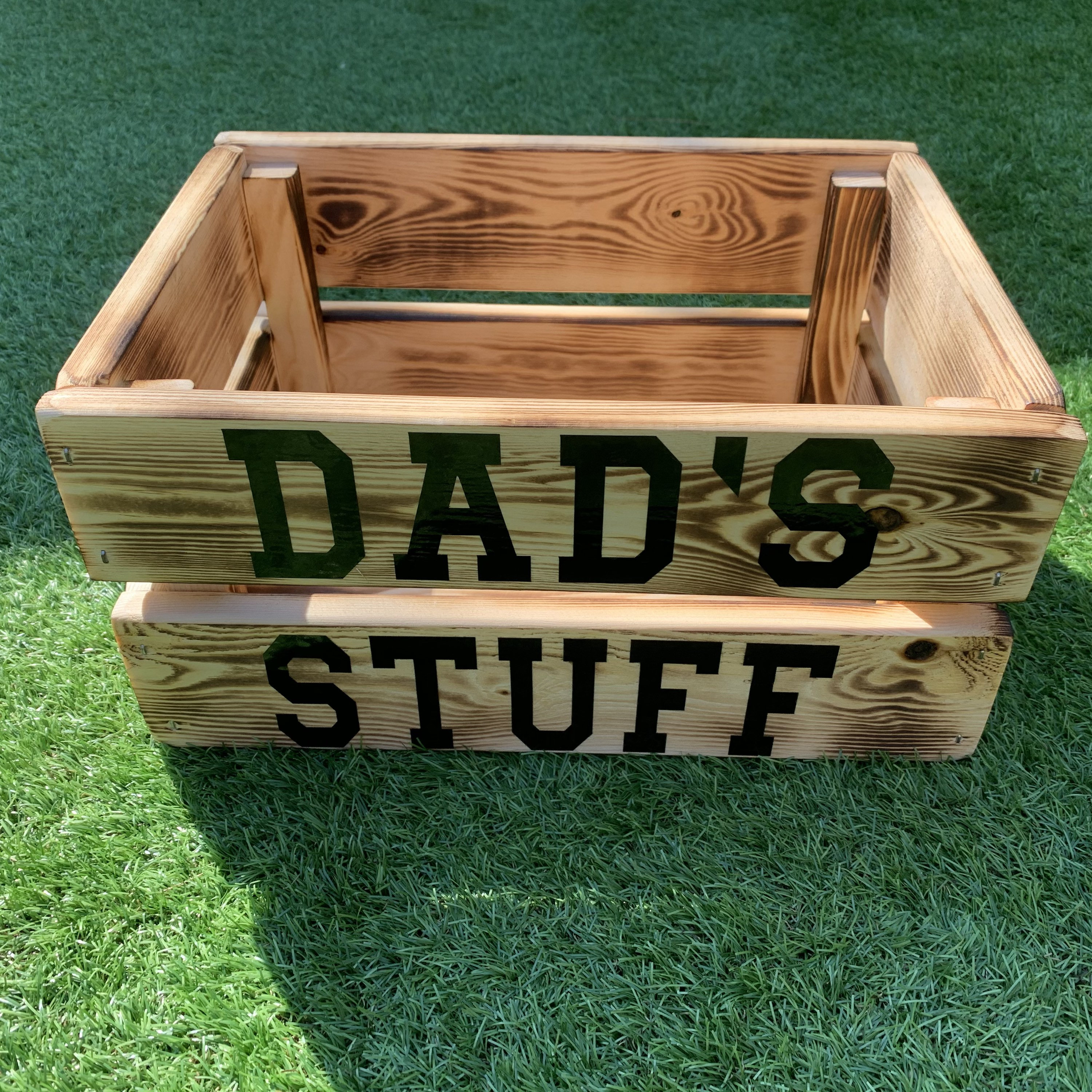 Dad Stuff Personalised Wooden Crate Gifts for Dads Gifts Etsy UK