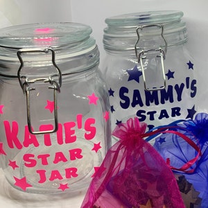 Personalised reward jars, star jars, good behaviour jars, home schooling reward.