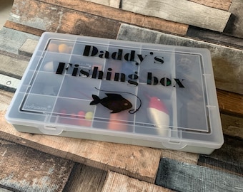 Personalised fishing gifts, personalised fishing tackle box, fishing storage, tacklebox, fishing gifts for dad, fishing gifts for boyfriend,