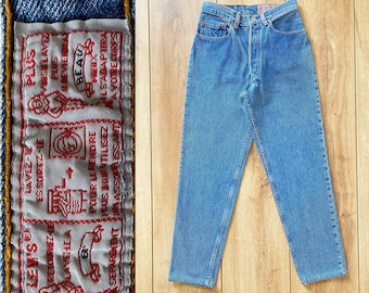 Vintage Levis 901 Jeans W28 L32 / Levis High Waisted Mom Jeans in