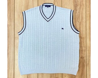Vintage Burberry London Nova Check Bear Logo Vest - Etsy