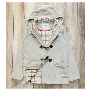 Burberry Corduroy Coat, Size M, Burberry Jacket with Hood.