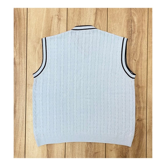 Vintage 90s Burberry Vest, V-neck, Light Blue Color, Size Large - Etsy