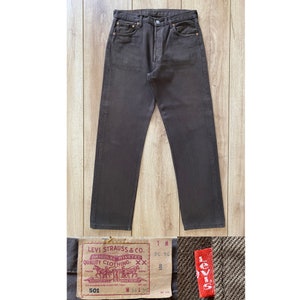 Levis 501 Vintage W34 1990s, Classic Levis 501 Brown, Current Size W32, Rare Vintage Levis.
