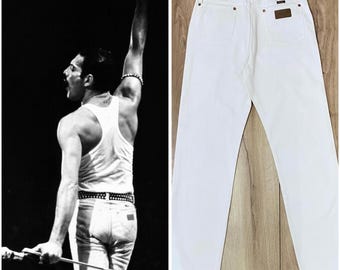 Vintage Wrangler Straight-Leg-Jeans W34/L36, Wrangler Freddie Mercury, Tall Jeans, Long Jeans für Herren, Jeans Squad