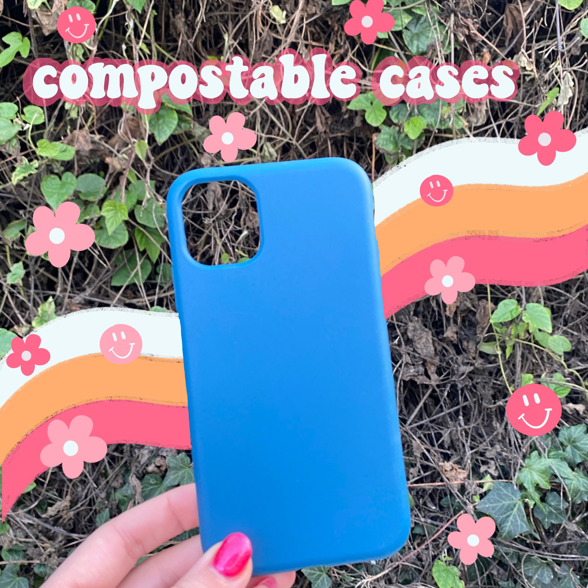100% Biodegradable iPhone Case, Eco-friendly Phone Case, Compostable, Made  From Plants, Zero Waste, Sustainable Phone Case (BLUE) - Etsy