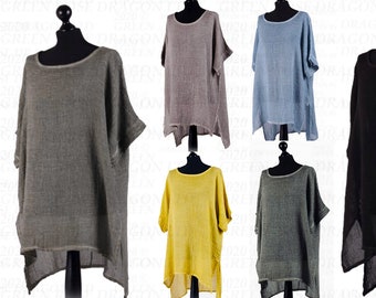 Womens linen tunics uk Clearance