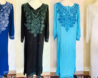 drawstring kaftan dress