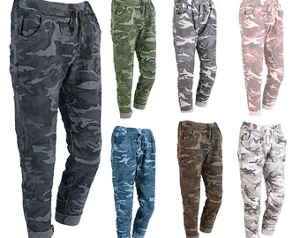 plus size camo trousers uk