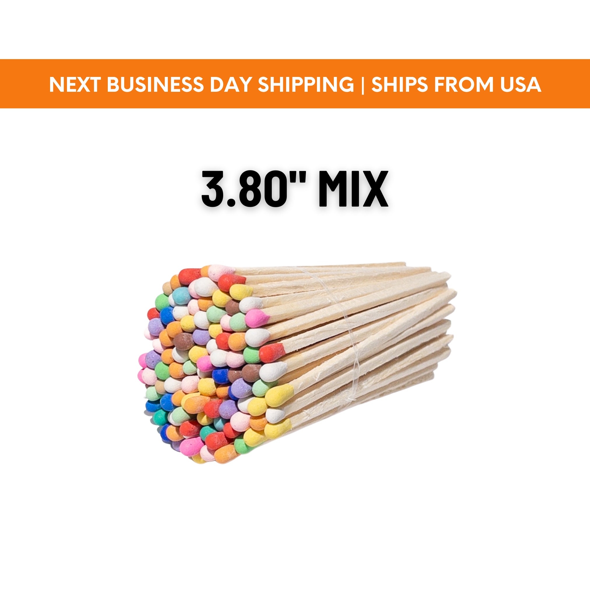 River Birch Multicolor Tip Decorative Matches | 60+ Small Premium Wooden  Safety Matches | 3 Jars of 20+ Matches Each with Striker on Bottom | Home