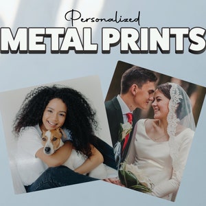 Custom Metal Photo Print Personalized Wall Art with Your Photo Makes a Great Gift Choose Your Size & Personalize Family Photo Picture