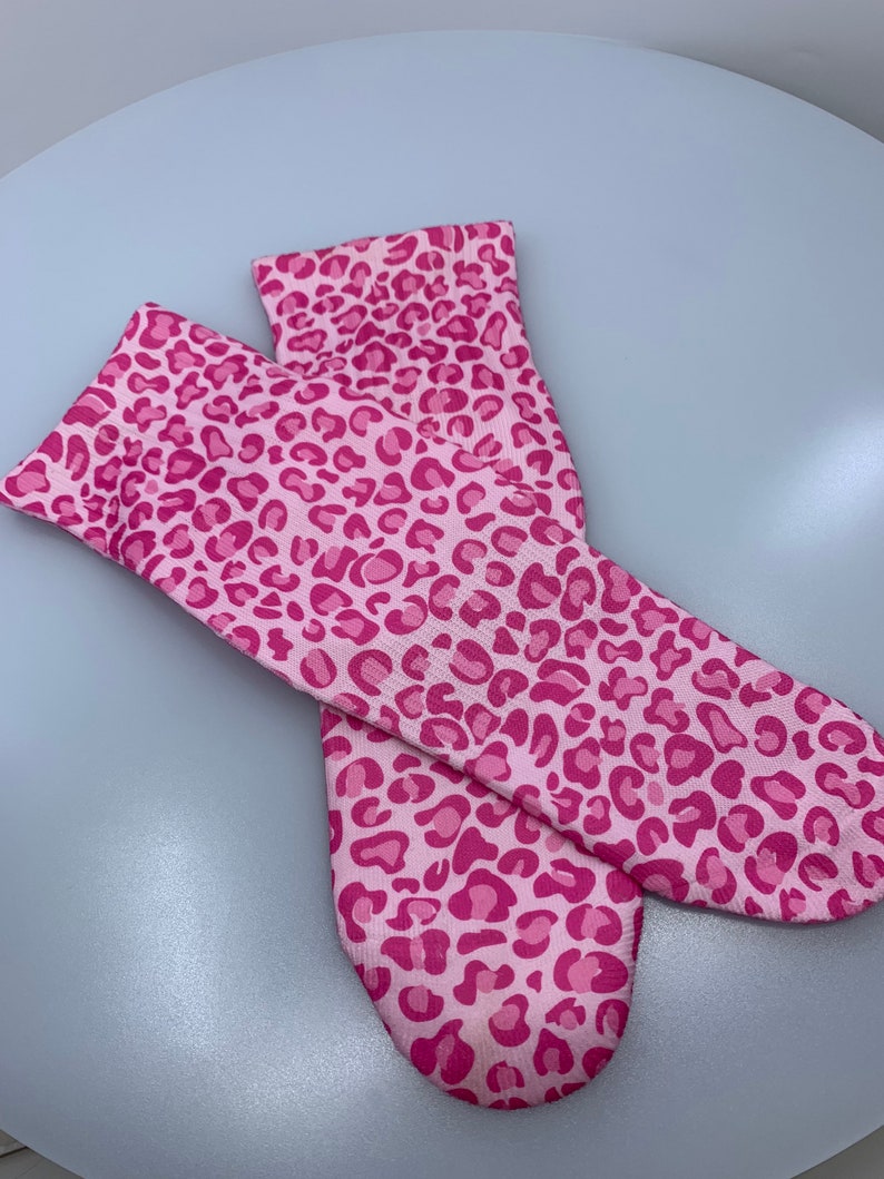 Pink Cheetah Ankle Socks - Etsy