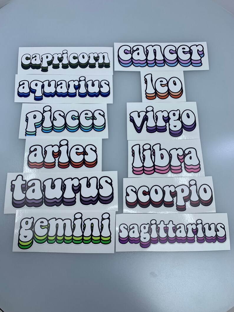 Zodiac Sign Cute Stickers Aesthetic Astrology Stickers Vsco | Etsy UK