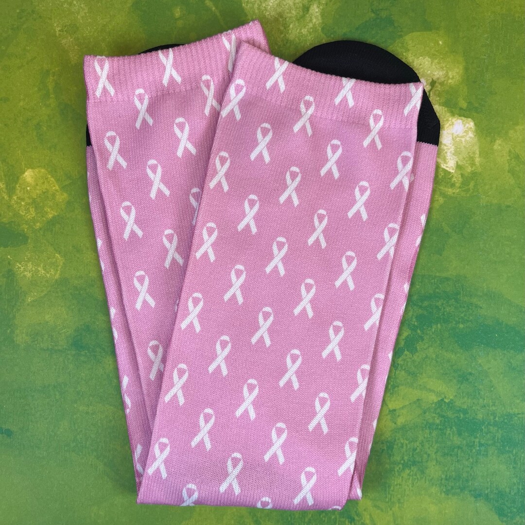 Breast Cancer Awareness Socks Etsy