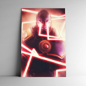Superhero Art Poster - 11x17 Wall Decor - Print on Demand - Birthday Gifts for Him - Seed of Darkness