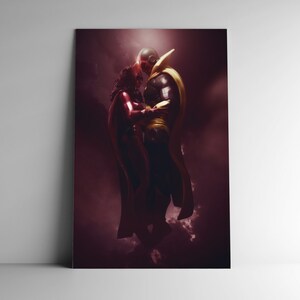 Plakat artystyczny Superbohatera - Dekoracja ścienna 11x17 - Druk na żądanie - Prezenty urodzinowe dla niego - High on Love