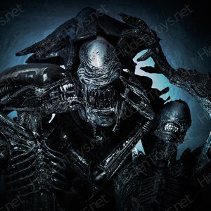 Geeky Gift - Alien Family Portrait - 11x17 Giclee Wall Art