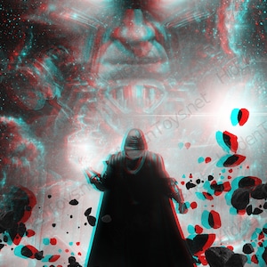 Geeky Gift - Clash 3D - 11x17 Giclee Kunst aan de muur met Anaglyph 3D-bril