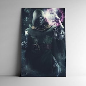 Superhero Art Poster - 11x17 Wall Decor - Print on Demand - Birthday Gifts for Him - Doomed