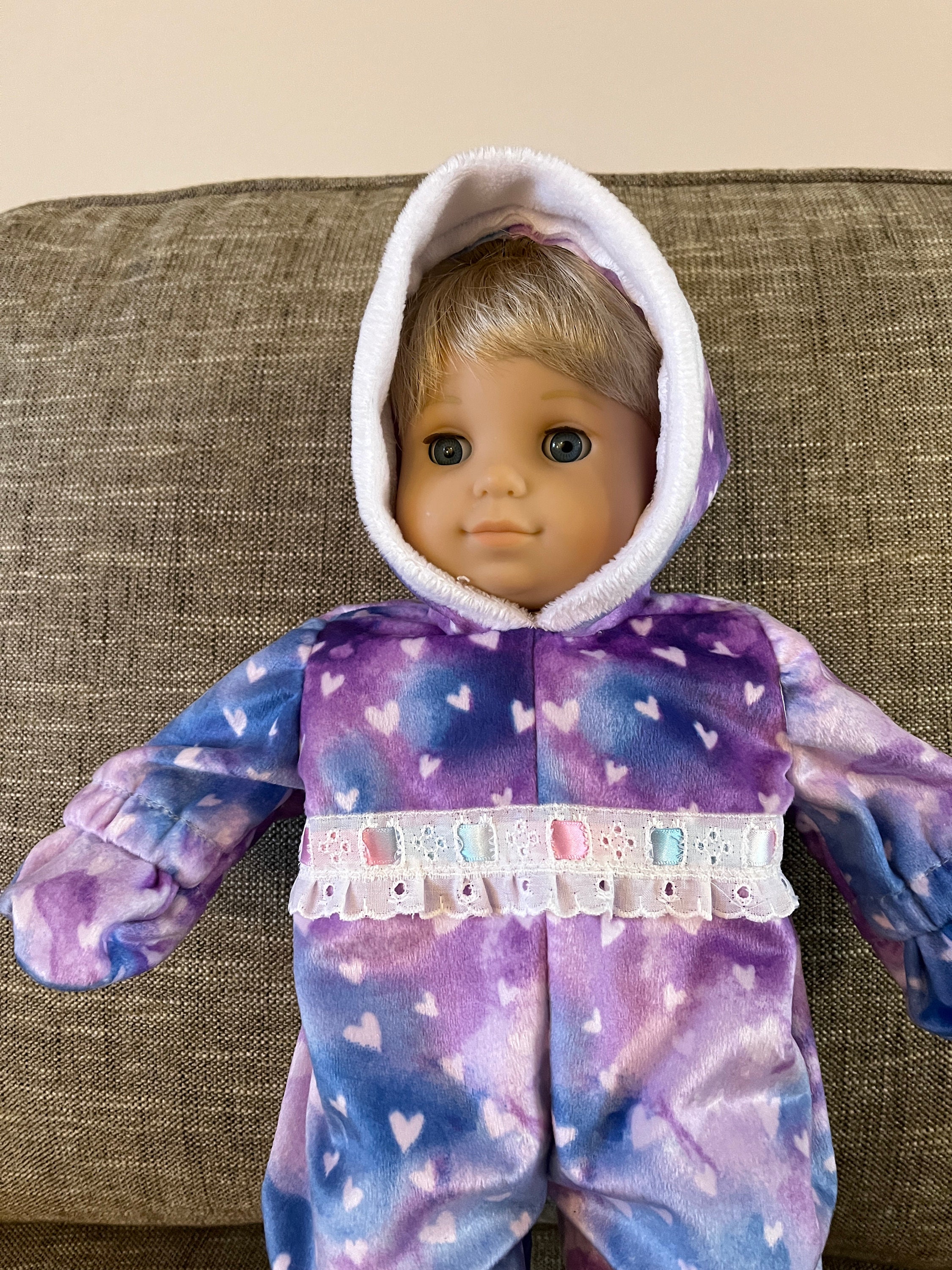 American Girl Bitty Baby Ruffled Polar Bear Pajamas for dolls