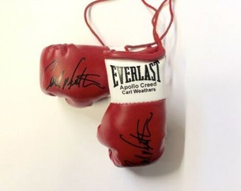 Apollo Creed (Carl Weathers) Rocky Films Autographed Mini Boxing Gloves