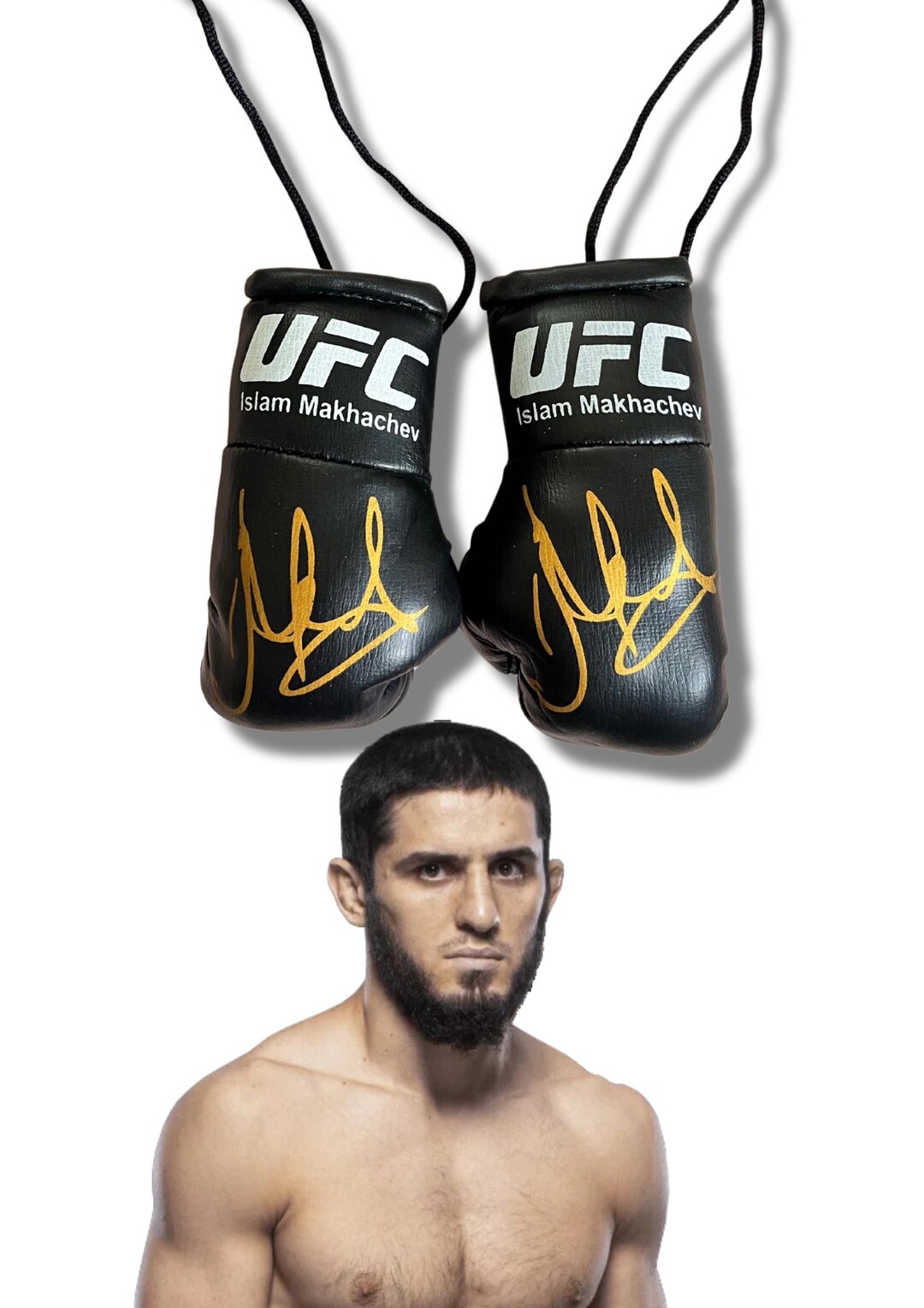 Islam Makhachev Mini UFC Gloves – Replica Memorabilia Pair MMA Fan Gift ...