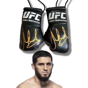 Islam Makhachev Mini UFC Gloves – Replica Memorabilia Pair MMA Fan Gift ...